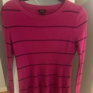 Rue21 Fuchsia and Plum Ribbed Top